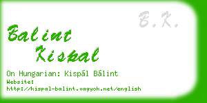 balint kispal business card